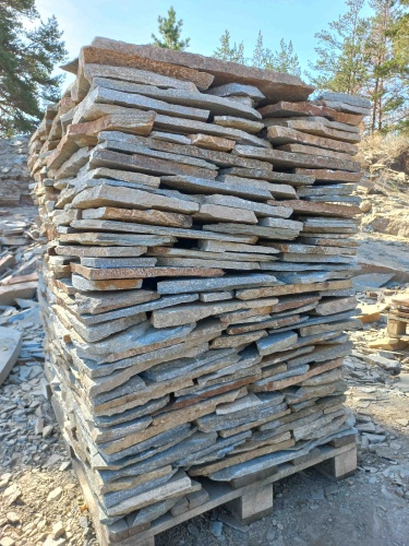 Плитняк златолит серебристый для цоколя, отмостки купить в Нижней Туре