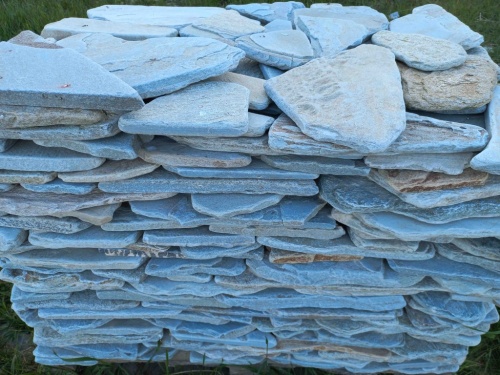 Плитняк златолит зелёный галтованный для цоколя купить в Нижней Туре