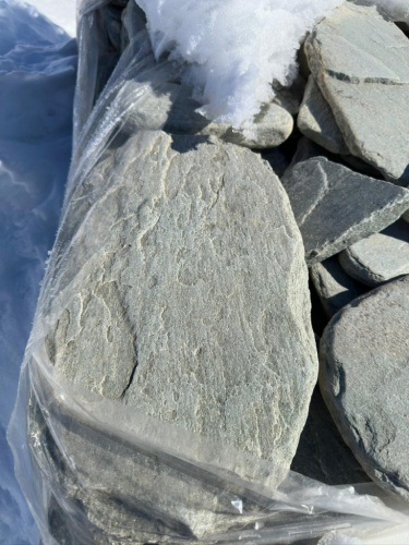 Плитняк златолит зелёный галтованный для цоколя купить в Нижней Туре